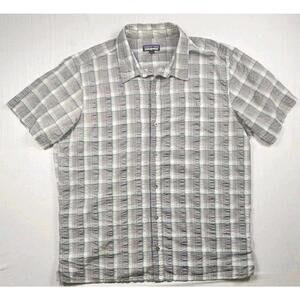 Patagonia Shirt Mens 2XL Multicolor Plaid Puckerware Button Up Short Sleeve